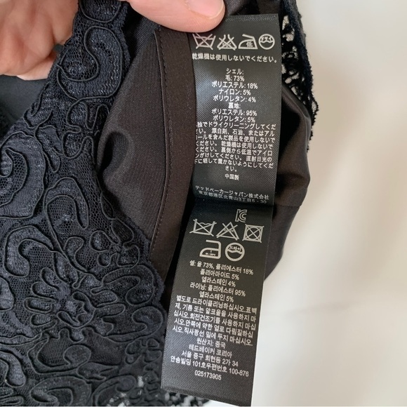 Ted Baker Black Cap Sleeve Wool blend Dress Size 0 - Picture 8 of 11